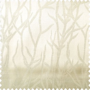 Cream color natural designs texture finished surface sea plants flowing pattern polyester main curtain